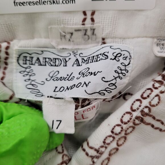 Vintage 80s Hardy-Amies Button Shirt 2XL 25x34 Plaid - Picture 5 of 15